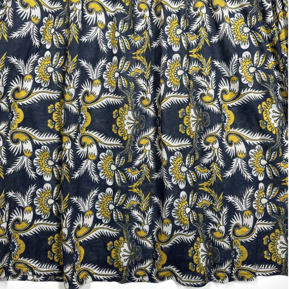 Weekend by Suzanne Betro Floral Embroidered Boho Tunic Blouse Top Blue Gold 2X - Picture 8 of 9